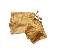 Glorenvally Fab Party Wear Bollywood Readymade Indian Ethnic Saree Blouse Crop Top Choli - (169) (38-Inch Bust, Gold)