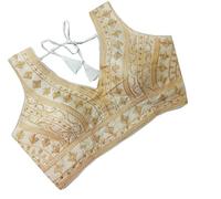 Glorenvally Fab Party Wear Bollywood Readymade Indian Ethnic Saree Blouse Crop Top Choli - (171) (White, 34-Inch Bust)