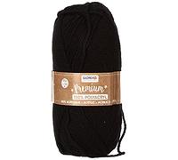 GLOREX Premium Wool Made of 100% Acrylic, Easy to Work with, Versatile, Warm, Soft, Non-Scratching, 50 g, Approx. 140 m, Black