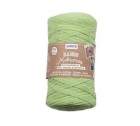 GLOREX 5 1005 03 Bands Macrame Super Soft Textile Yarn 60% Cotton / 40% Viscose for Crocheting, Knitting, Knotting and Textile Design, 250 g, Approx. 125 m, Green