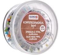 Glorex 5 2002 23 Bead Head Pins Colourful Box of 300 30mm x 0.65mm Ideal for Sewing Fabric Sewing Multi-Colour 30 x 0.65mm