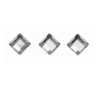 Glorex 6 1242 242 P & D Self-Adhesive Squares Crystal, Plastic, silver, 14.5 x 8.6 x 0.2 cm