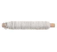 GLOREX 6 1280 220 - Paper Wrapping Wire Wrapped 0.8 mm, Length 22 m, White, for Crafts and Binding Arrangements and Wreaths