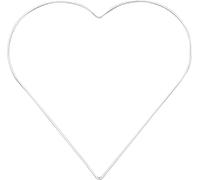 Glorex Metal Heart 28 cm, White