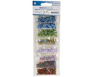 Glorex 6 1630 166 Rocailles Mix Colourful Beaded Mix in Various 40 g 8 Colours Individually Packed to Create Jewellery, Beads, and Other Accessories, One Size
