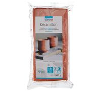 GLOREX 6 1780 707 - Keramiton, Terracotta, Approx. 1000 g, Ready-to-Use Modelling Clay, Air-Hardening or Flammable, Odourless When Burning, Made on a Natural Basis