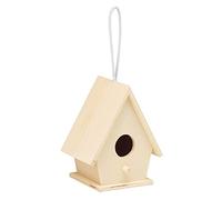 Glorex 6 2003 332 Poplar Wood Bird House with 1 Hole Approx. 10 x 7.5 x 12.5 cm FSC Mix to Paint, Design and Decorate Yourself