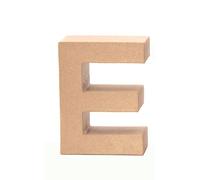 Glorex 6 2029 105 Cardboard Letter E, Natural