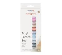 GLOREX 6 2390 101 - Set of acrylic paints Pastel, 12 pieces to 12 ml