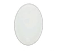 GLOREX 6 2702 521 - Oval Reusable Silicone Mould, 18 x 12 x 1 cm, for Pouring, White