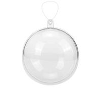 Glorex 6 3500 007 Plastic Ball Diameter 16 cm Transparent Crystal Clear Separable in 2 Halves for Filling and Decorating with Hole for Hanging