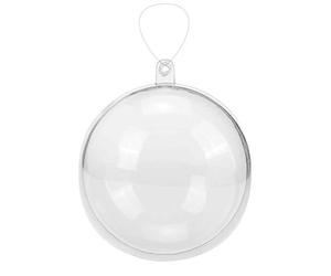 Glorex 6 3500 007 Plastic Ball Diameter 16 cm Transparent Crystal Clear Separable in 2 Halves for Filling and Decorating with Hole for Hanging