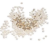 Glorex 6 3709 018 - Crimp Beads Silver, 3 mm, Approx. 1000 Pieces, Ideal for Jewellery Making