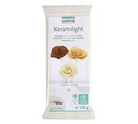 GLOREX 6 8070 502 Keramilight, 125 g in white, ultra-light, air-drying modelling clay, cured extremely light and hard, ideal for delicate parts