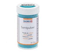 Glorex 6 8651 006 Velvet Powder 11 g Emerald Blue for Finishing and Decoration and Crafts
