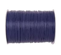 GLOREX 6 9400 608 Raffia Edelbast, 100 m Matt Raffia on a Roll, Dark Blue, for Crafts, Decoration or for Arrangements, Bouquets and Other Floristry Works