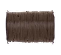 GLOREX 6 9400 614 Raffia Edelbast, 100 m Matt Raffia on a Roll, Dark Brown, for Crafts, Decoration or for Arrangements, Bouquets and Other Floristry Works