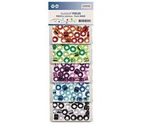 GLOREX Beads, Multicoloured Silver, 6x9mm