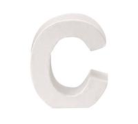 Glorex Cardboard Letter C FSC Mix, White, 10 x 9 x 3,5 cm