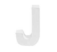GLOREX Cardboard Letter J, FSC Mix, White, 10 x 6 x 3.5 cm