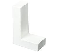 GLOREX Cardboard Letter L, White, 10 x 7 x 3.5 cm