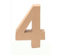GLOREX 6 2029 134 Cardboard Number 4, Natural, 4 (EU)