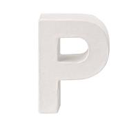 Glorex Cardboard Letter P FSC Mix, 10 x 7 x 3.5 cm White