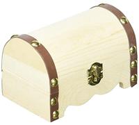 Glorex GmbH 6 2003 215 Wooden Treasure Chest, No Pattern, Natural, 11,5 x 7,5 x 7,5 cm
