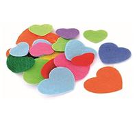 Glorex Hearts, Felt, Multi-Colour, 18.5 x 11.5 x 1.5 cm, 80 Units