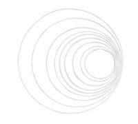 GLOREX Metal Ring 20 cm White