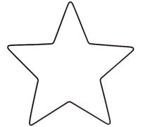 Glorex Metal Star, Black, 20 cm