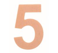 Glorex Number 5 6 cm Natural Wood 12 x 5.5 x 0.5 cm