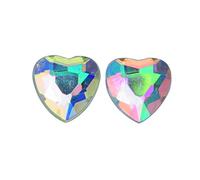 GLOREX P and D Hearts 10 mm Crystal Self-Adhesive, Plastic, Silver, 14.5 x 8.6 x 0.3 cm