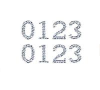 Glorex P and D Numbers 25 mm 0-3 Self-Adhesive, Plastic, Blue, 14.5 x 8.6 x 0.2 cm