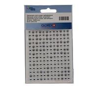 GLOREX P & D Self-Adhesive Diamonds Round 5 mm Crystal, Plastic, silver, 14.5 x 8.6 x 0.2 cm