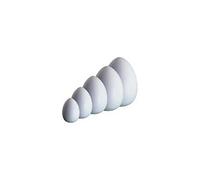 Glorex Poly Easter Eggs, Plastic, White, 44 x 24 x 8 cm, Pack of 50