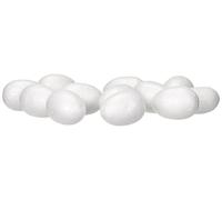 Glorex Polystyrene Eggs White 35 mm, 12 Units