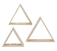 Glorex Set of 3 Wooden Triangle Design Frames, Natural, 32 x 28 x 10/29 x 25 x 10/25 x 21 x 10 cm