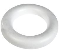 GLOREX Styrofoam Half Ring, White, 30 x 30 x 4 cm
