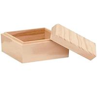 Glorex Wood Box, Wood, natural, 9 x 9 x 7 cm