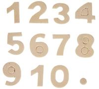 Glorex Wooden Numbers Pack of 30, Wood, Natural, 2.5 x 1.5 x 1 cm