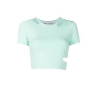 Gloria Coelho cropped cut-out detail top - Green PP-P