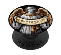 Gloria in Excelsis Deo Angel Christmas Carol Latin Catholic PopSockets Adhesive PopGrip