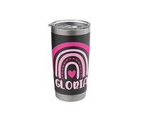 Gloria Name Heart Cute Personalized Rainbow Stainless Steel Insulated Tumbler