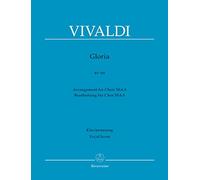Gloria RV 589: Bearbeitung für Frauenchor SSAA. Klavierauszug von Malcolm Bruno. klangschöne Bearbeitungen für Frauenchor; mit zweisprachigen Vorworten (dt./engl.); gut spielbarer Klavierauszug