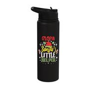 Gloria Santa's Little Helper Gloria Christmas Name Stainless Steel Insulated Water Bottle
