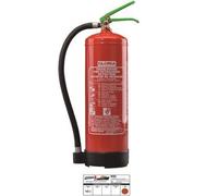 Gloria SDE6- Organic Foam Permanent Pressure Fire Extinguisher with Wall Mount