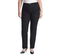 Gloria Vanderbilt Ladies Amanda Stretch Denim Jeans for Women, Tapered Womens Pants, Mom Jeans, Ladies Pants - Black 16