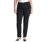 Gloria Vanderbilt Womens Amanda Classic High Rise Tapered Jean Petite, Black, 16 Short