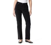 Gloria Vanderbilt Women's Amanda Corduroy Slim High Rise Pant Standard, Black, 12